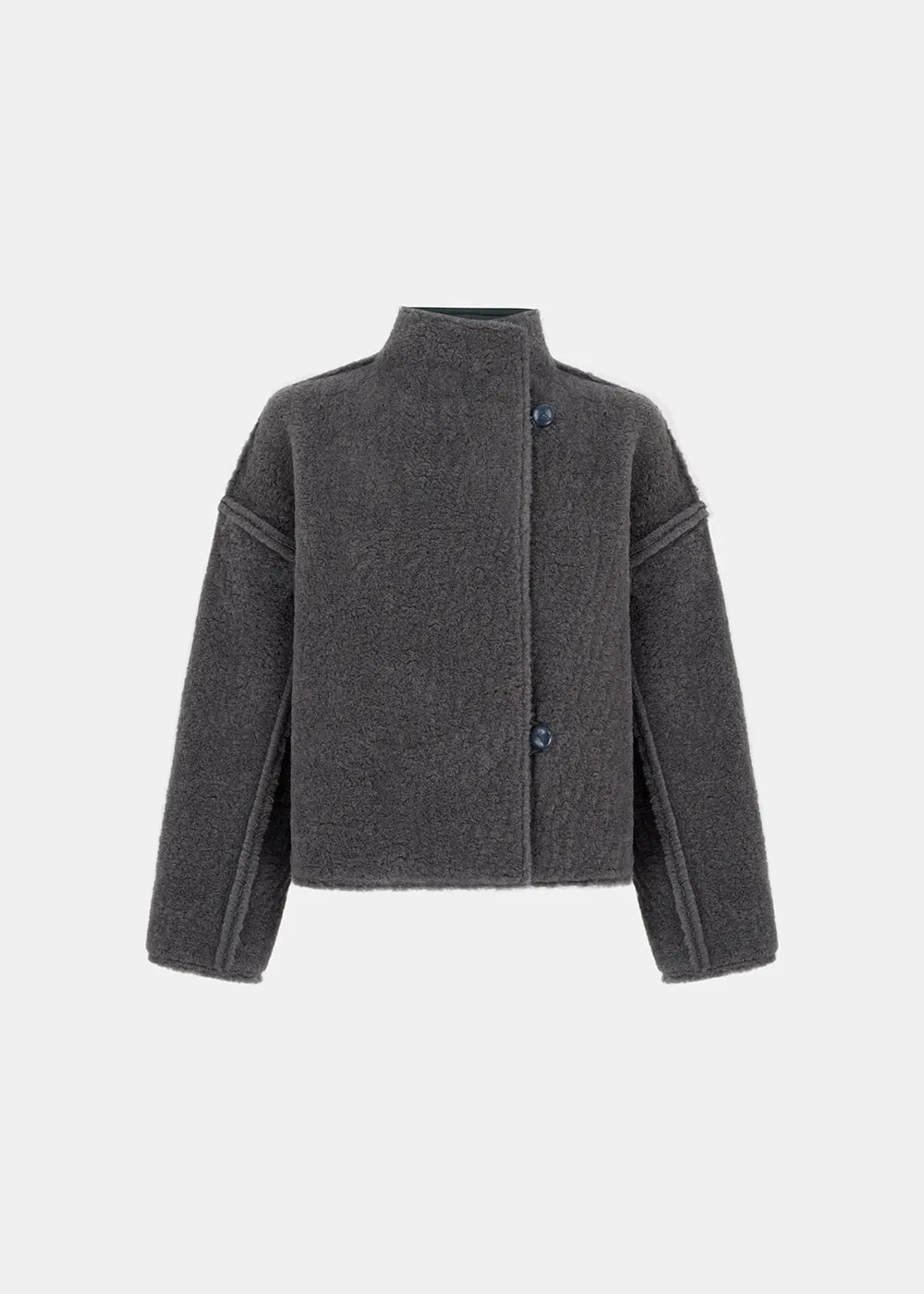 TEO WOOLEN JACKET GRAPHITE