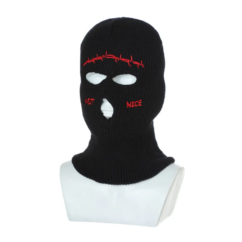 Thesupermade Retro Hip-hop Fun Knitted Balaclava