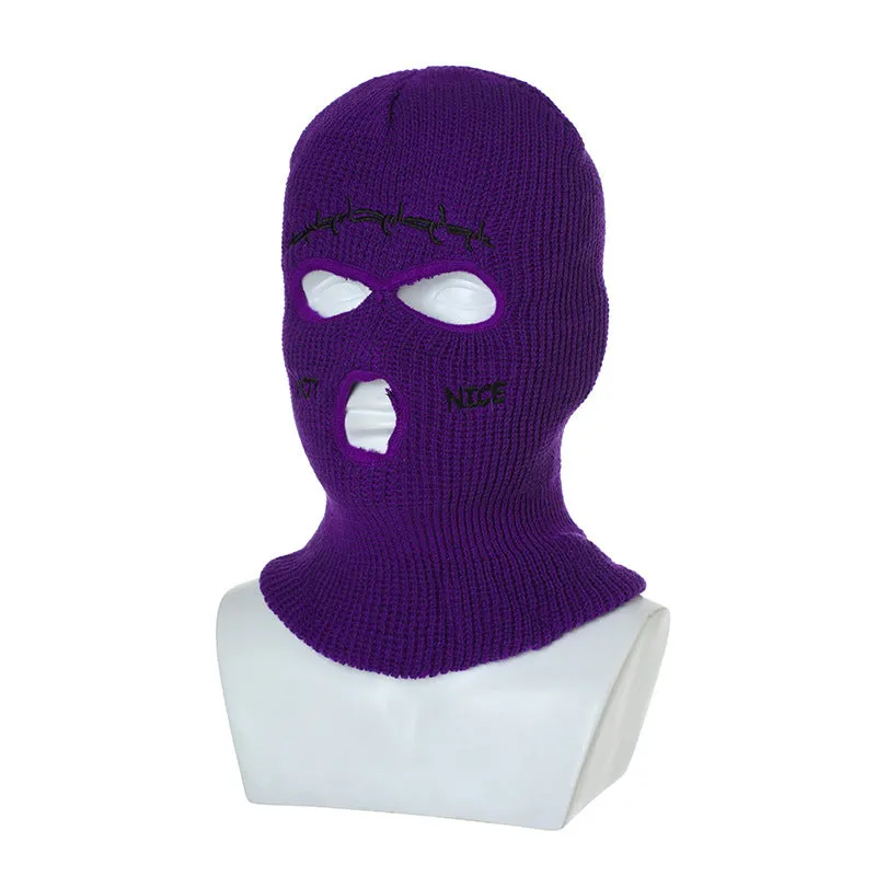 Thesupermade Retro Hip-hop Fun Knitted Balaclava