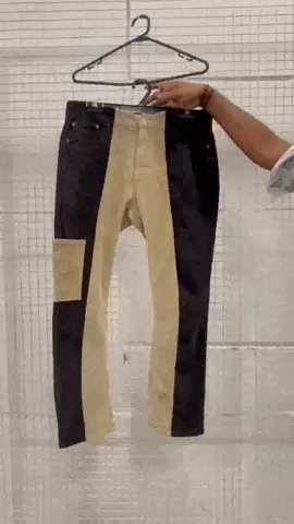 Upcycled / Reworked Half and Half Corduroy Pants DR14 SS24