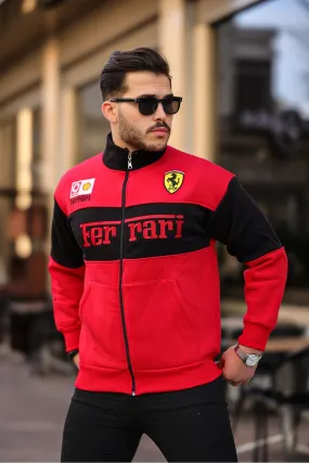 Vintage Ferrari F1 Racing High Neck Bomber Jacket Premium Quality Jacket For Men & Women - Limited Edition