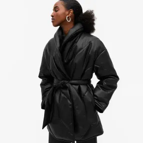 Winter Parkas For Women Loose Leather Coats Ladies Jackets